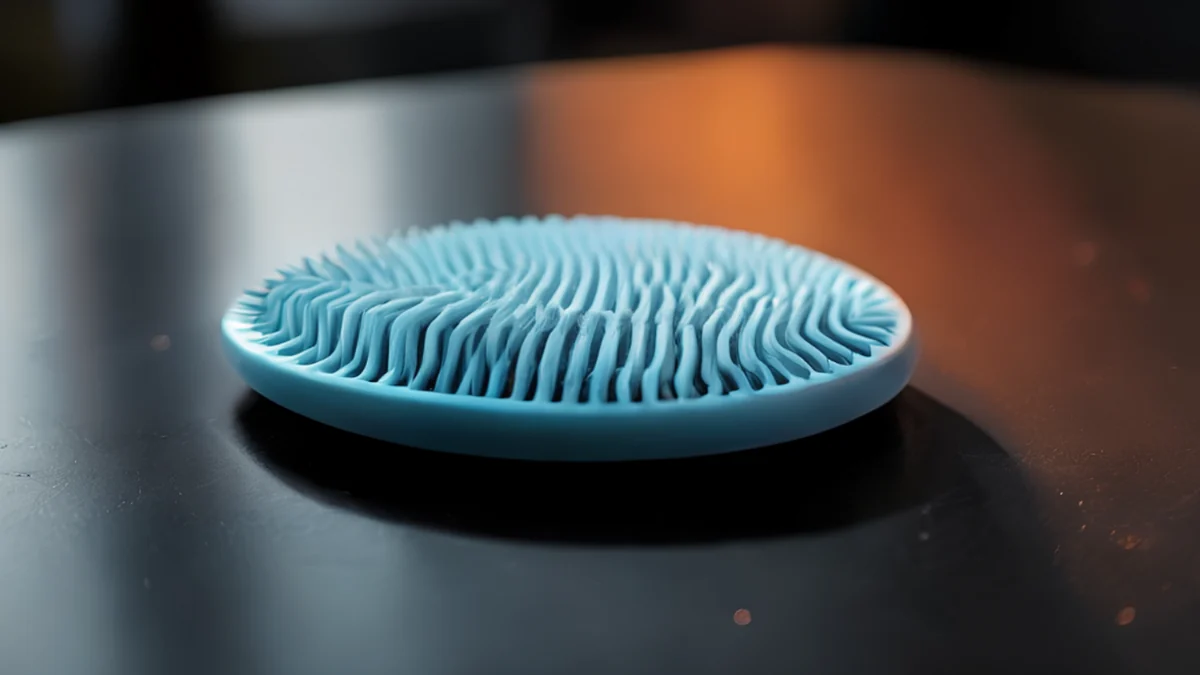 A small brush head for pet grooming, made of soft bristles for gentle cleaning.
